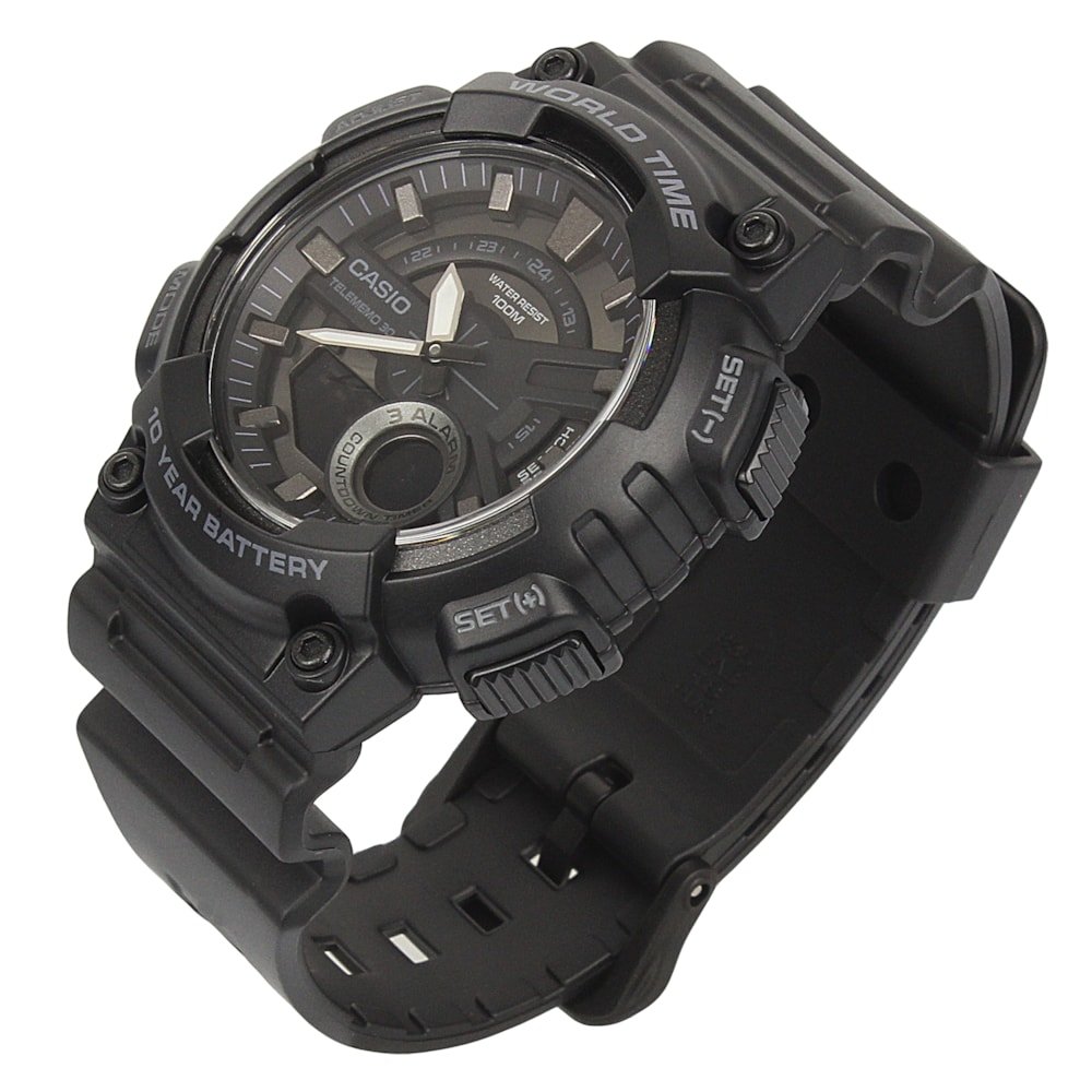 Relógio Casio AEQ-110W-1BVDF Preto 2