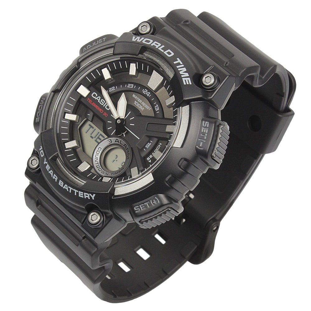 Relógio Casio AEQ-110W-1AVDF Preto 2