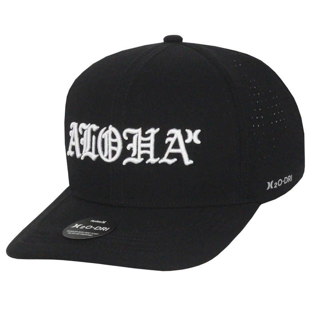 Boné Hurley Flat Aloha Preto Importado