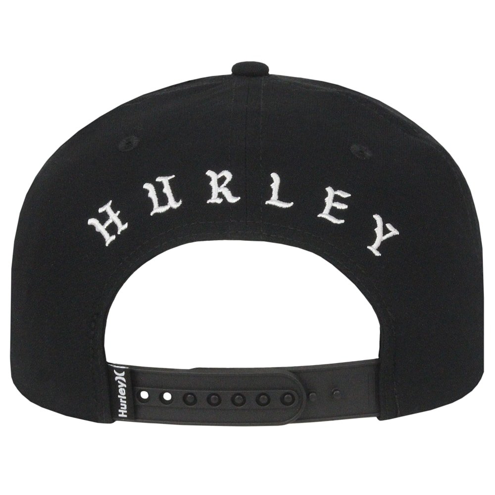 Boné Hurley Flat Aloha Preto Importado Preto 4