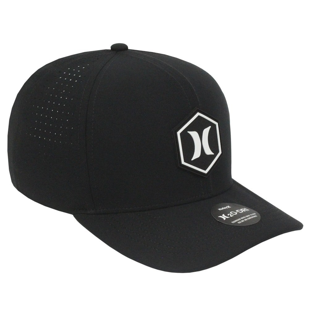 Boné Hurley Hexa Preto Importado Preto 3