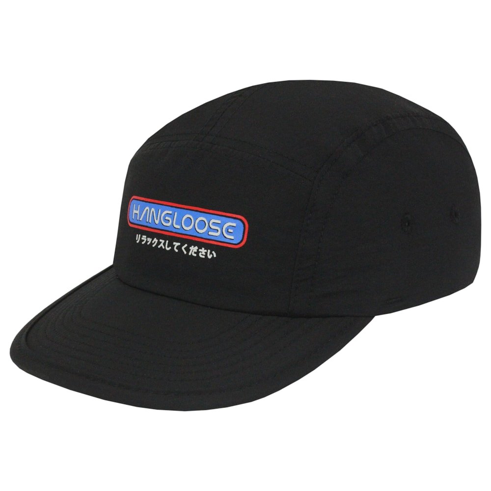 Boné Hang Loose Five Panel Kanji Black