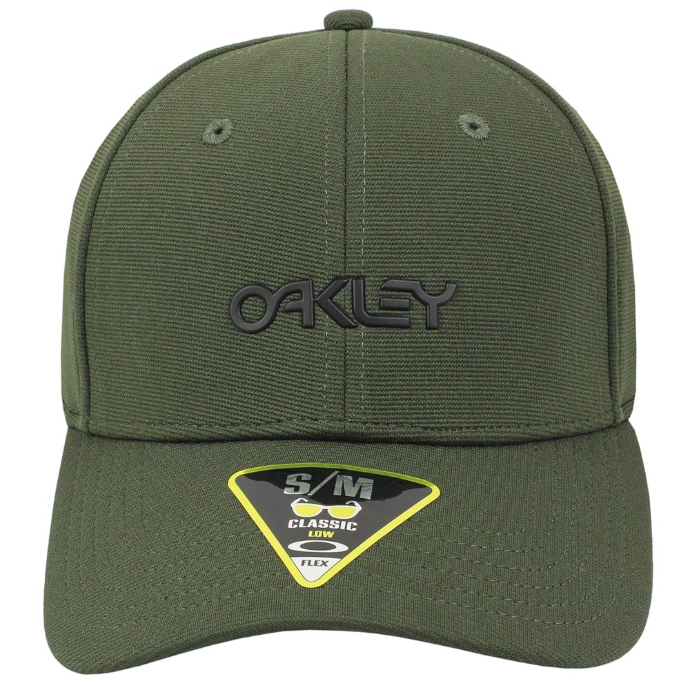 Boné Oakley 6 Panel Stretch Metallic Hat New Dark Brush Verde 2