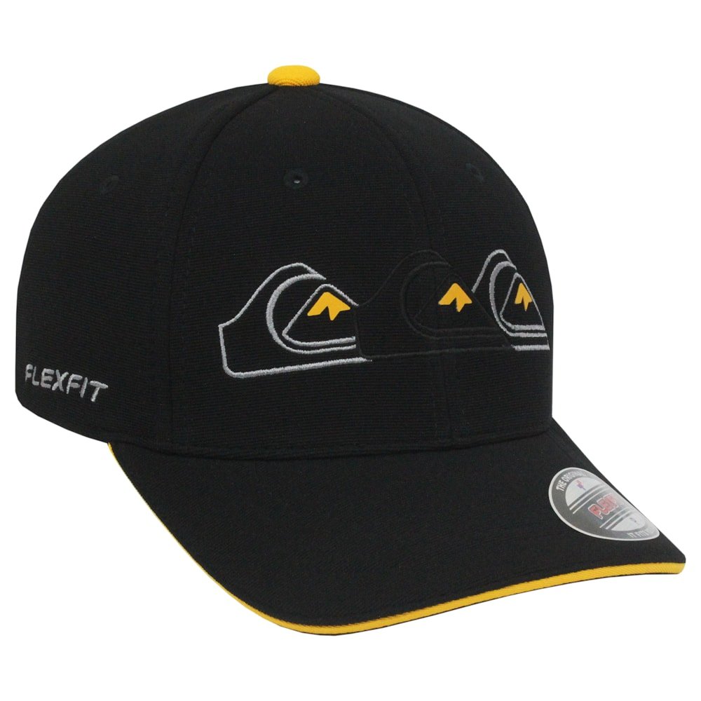 Boné Quiksilver Emb Three Logo Preto Preto 4
