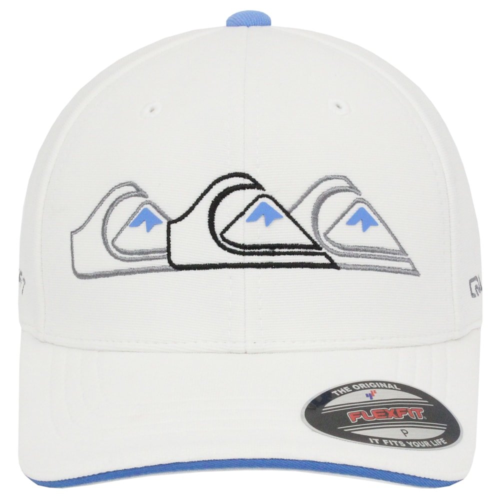 Boné Quiksilver Emb Three Logo Branco Branco 2