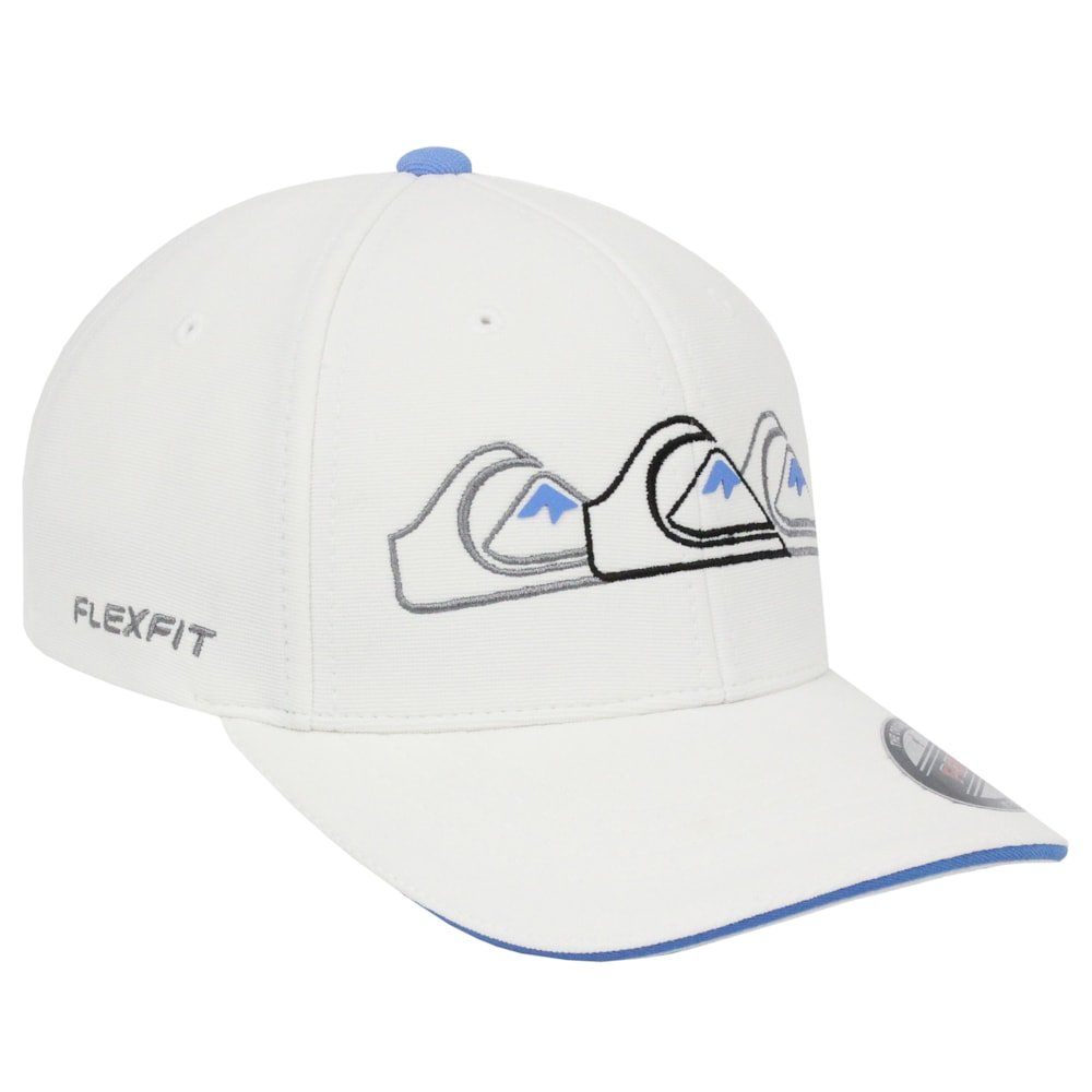 Boné Quiksilver Emb Three Logo Branco Branco 3
