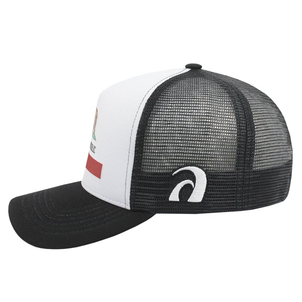 Boné Trucker Surf Alive California Republic Preto e Branco Preto 4