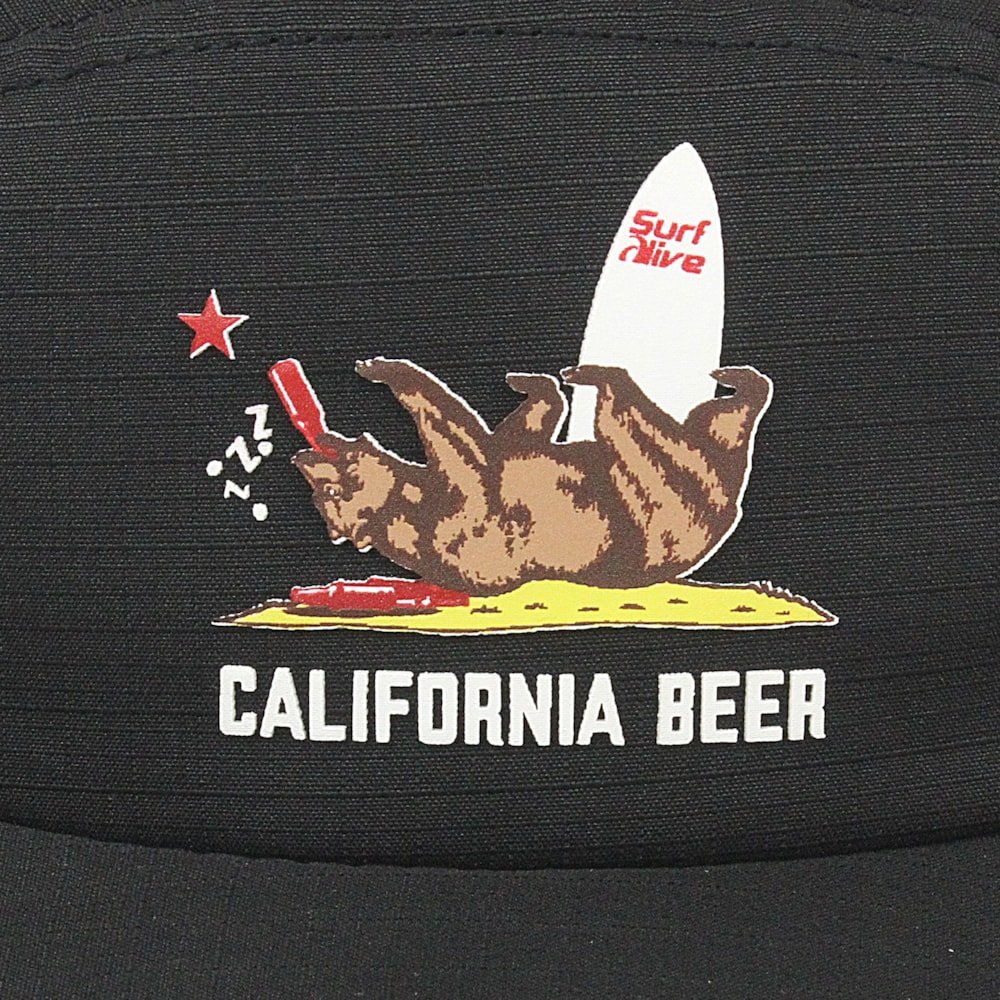 Boné Para Surf California Beer Surf Alive Black Preto 3