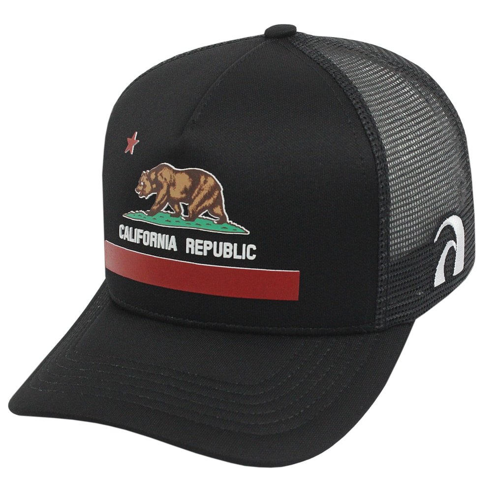 Boné Trucker Surf Alive California Republic Preto