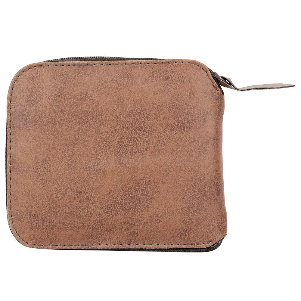Carteira RVCA Zip Around Light Borwn Marrom 3