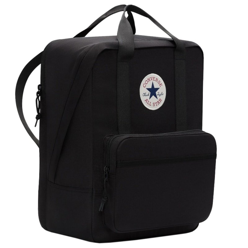 Mochila Converse Small Square Black Importada Preto 3