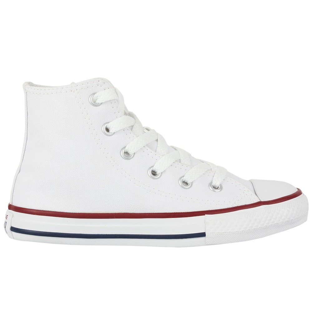 Tênis Converse Chuck Taylor All Star Infantil Hi Branco Branco Marinho