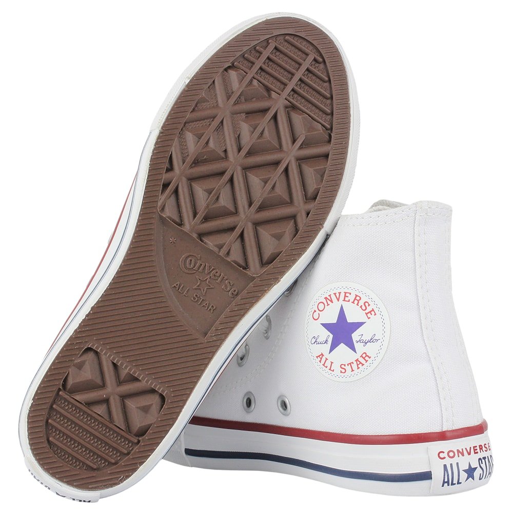 Tênis Converse Chuck Taylor All Star Infantil Hi Branco Branco Marinho Branco 3