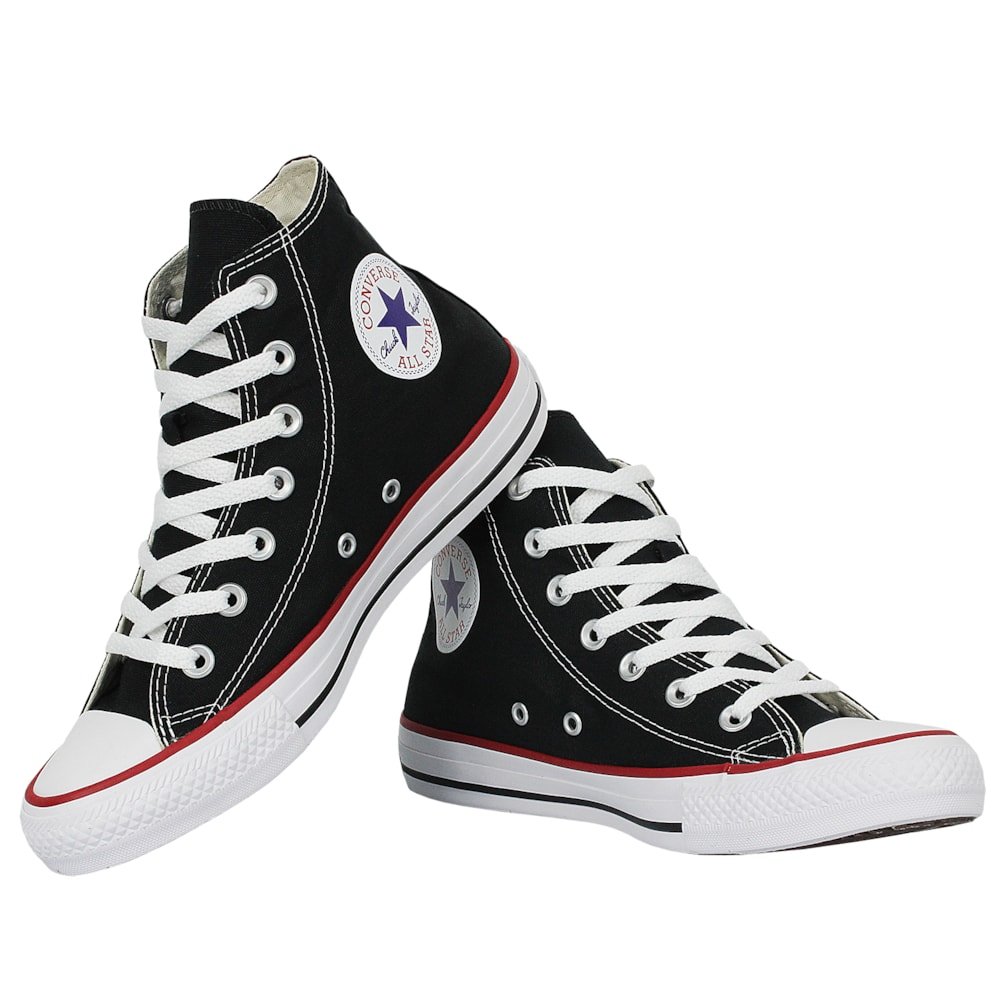 Tênis Converse Chuck Taylor All Star Hi Preto Vermelho Preto Preto 2