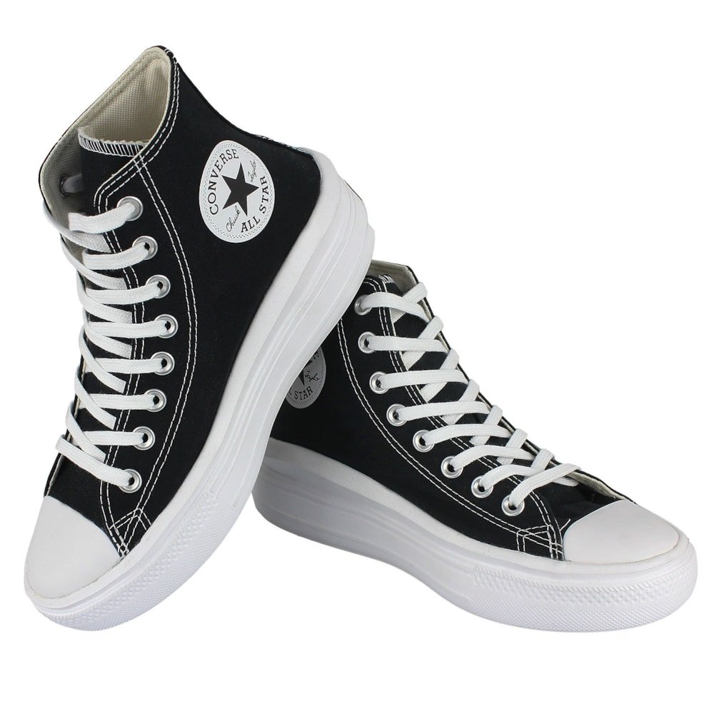 Tênis Converse Chuck Taylor All Star Move Hi Preto Branco Preto 2