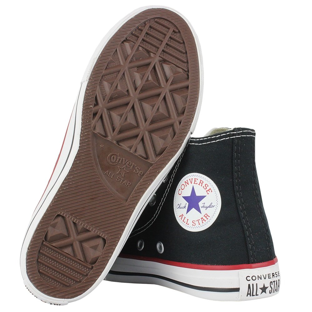 Tênis Converse Chuck Taylor All Star Infantil Hi Preto Vermelho Preto Preto 3