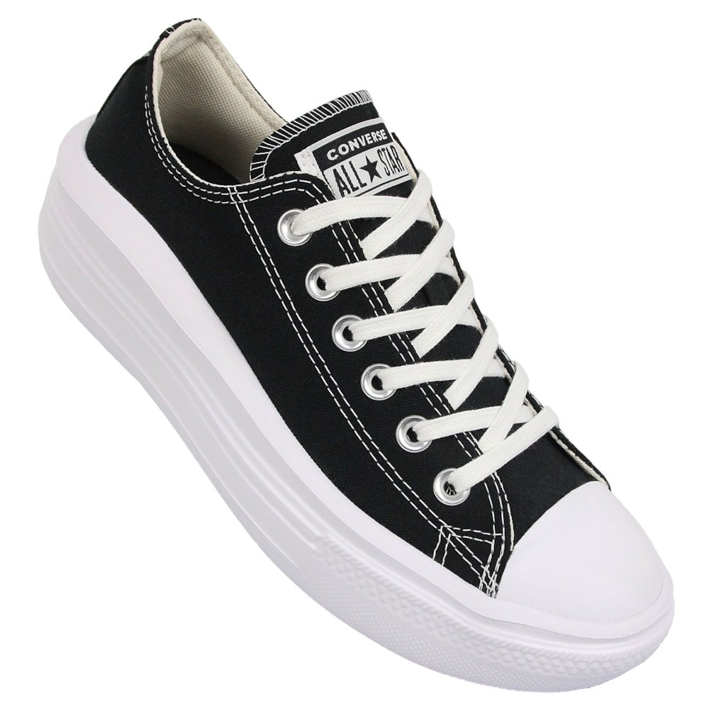 Tênis Converse Chuck Taylor All Star Move Preto Branco Preto 2