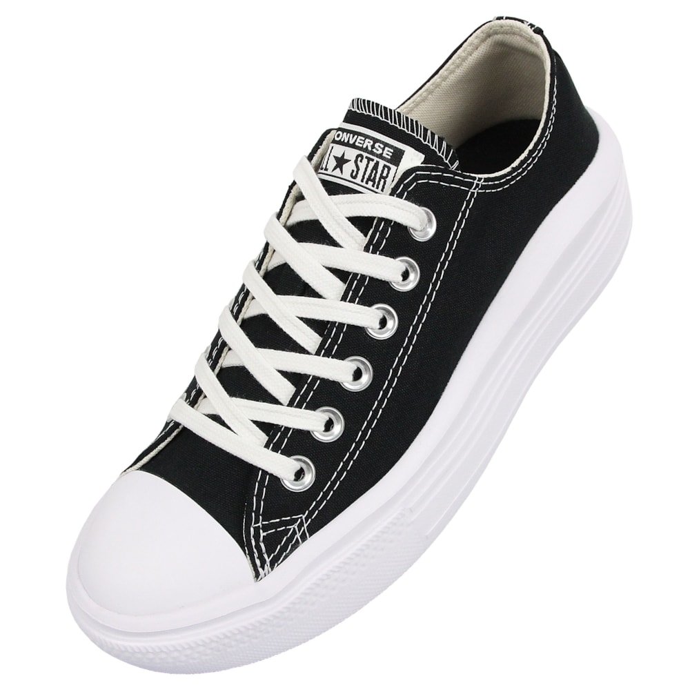 Tênis Converse Chuck Taylor All Star Move Preto Branco Preto 4
