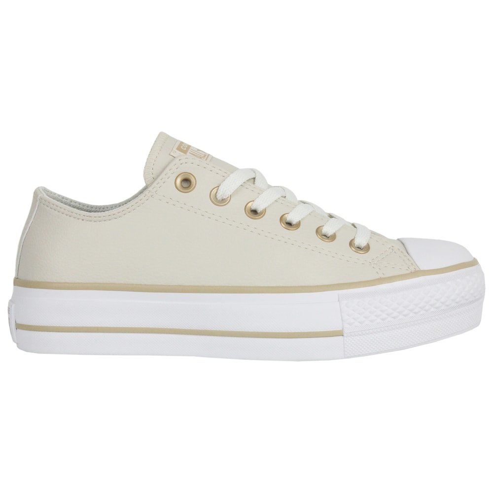 Tênis Converse Chuck Taylor All Star Plataform Nude Bege Claro Caqui Fosco Bege 2