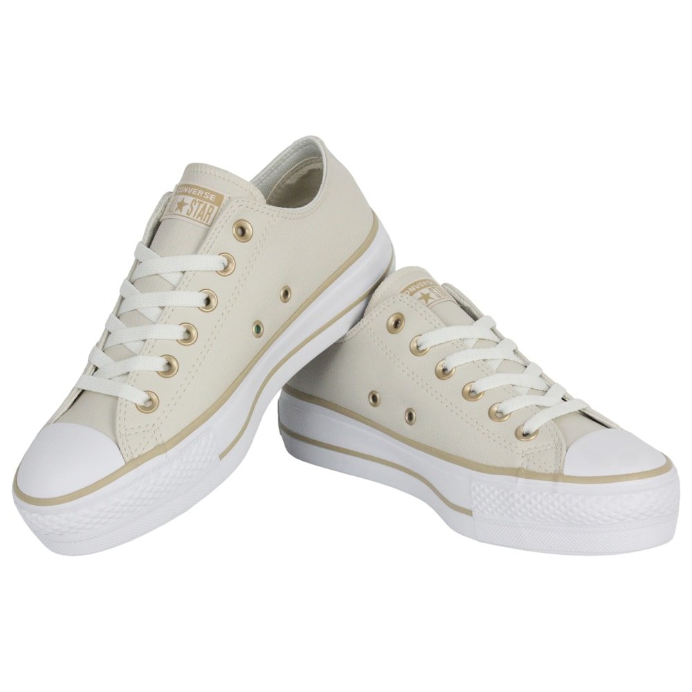 Tênis Converse Chuck Taylor All Star Plataform Nude Bege Claro Caqui Fosco Bege 4