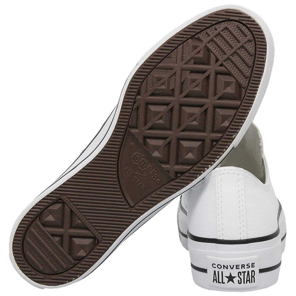 Tênis Converse Chuck Taylor All Star Plataform Branco Preto Branco Branco 6
