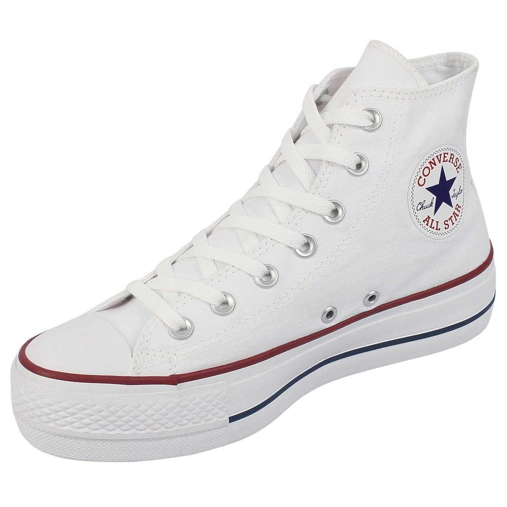 Tênis Converse Chuck Taylor All Star Plataform Hi Branco Marinho Branco 3
