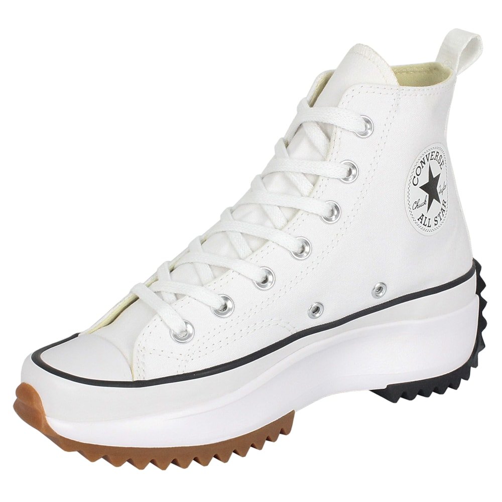 Tênis Converse Chuck Taylor All Star Plataform Hi Run Star Hike Branco Preto Marrom Mel Branco 3