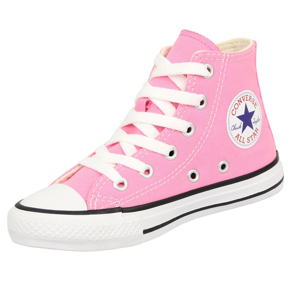 Tênis Converse Chuck Taylor All Star Infantil Hi Rosa Cru Preto Rosa 3