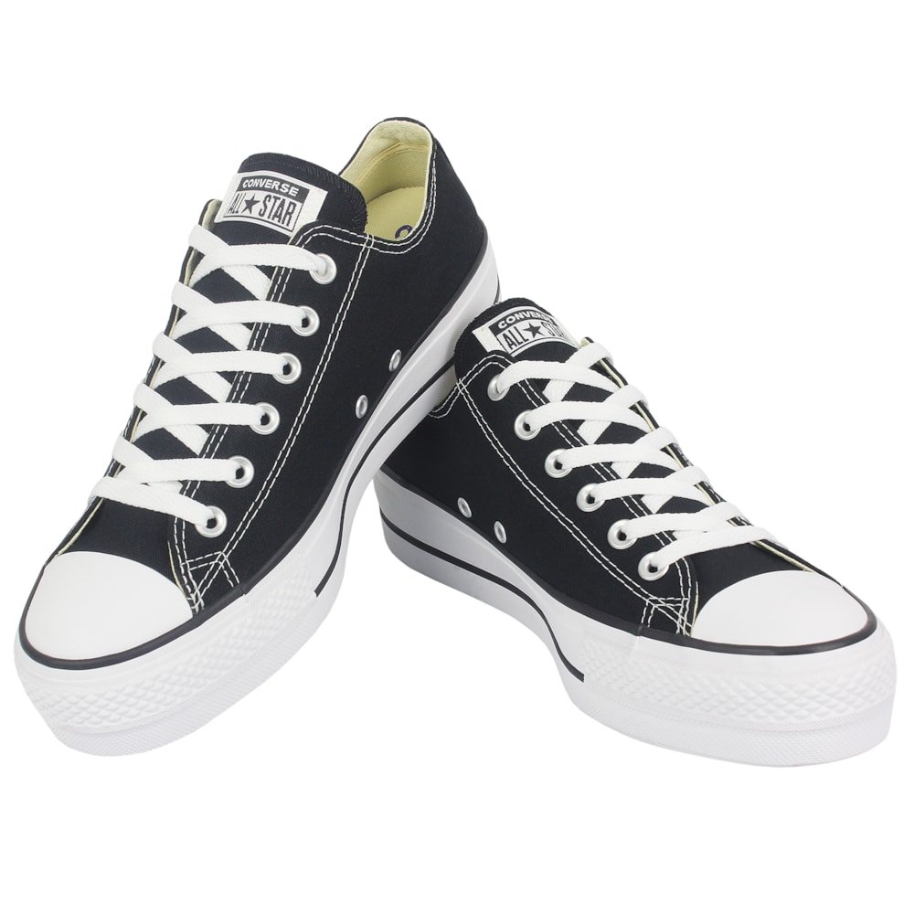 Tênis Converse Chuck Taylor All Star Plataform Preto Branco Preto 3