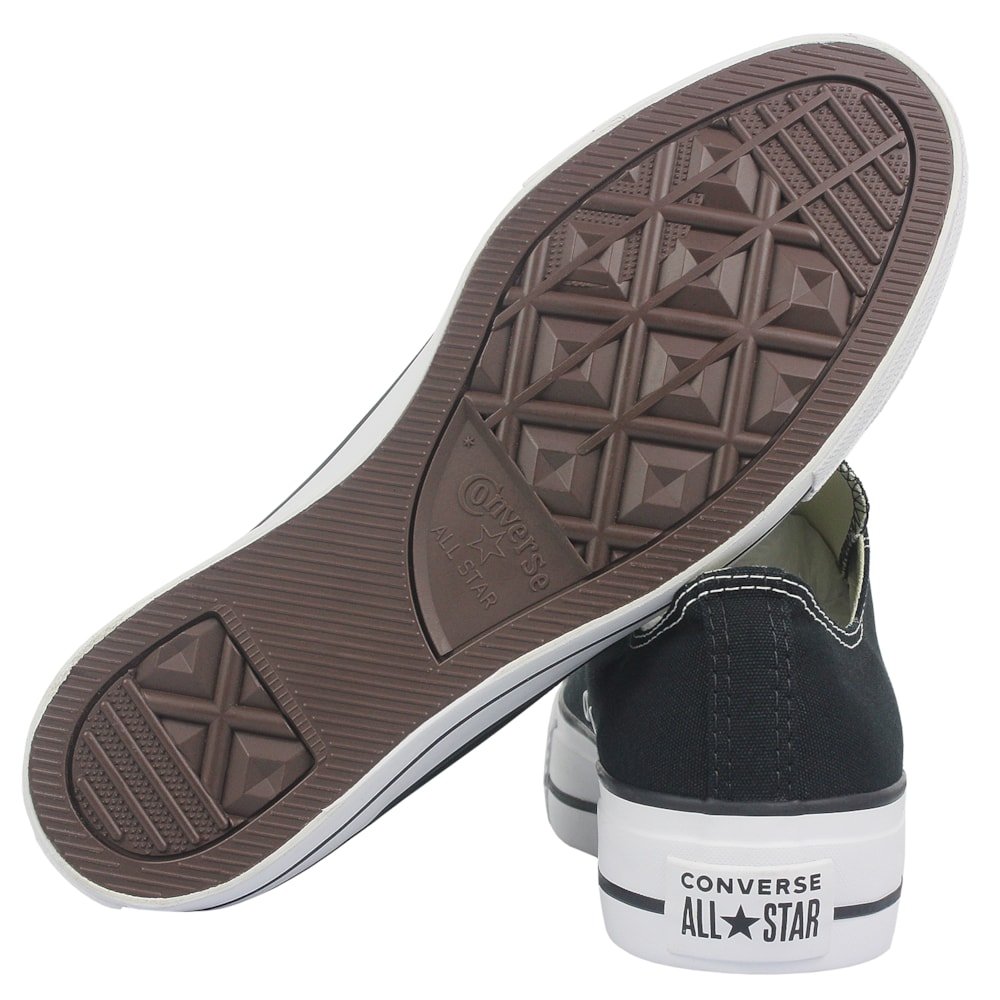 Tênis Converse Chuck Taylor All Star Plataform Preto Branco Preto 4