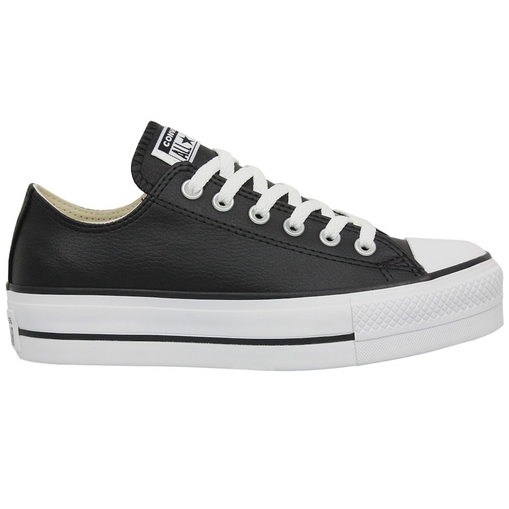 Tênis Converse Chuck Taylor All Star Plataform Preto Branco Preto Preto 2