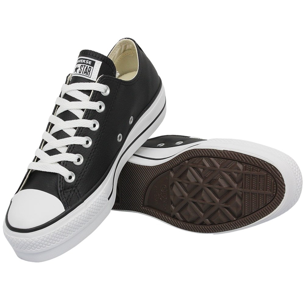 Tênis Converse Chuck Taylor All Star Plataform Preto Branco Preto Preto 5