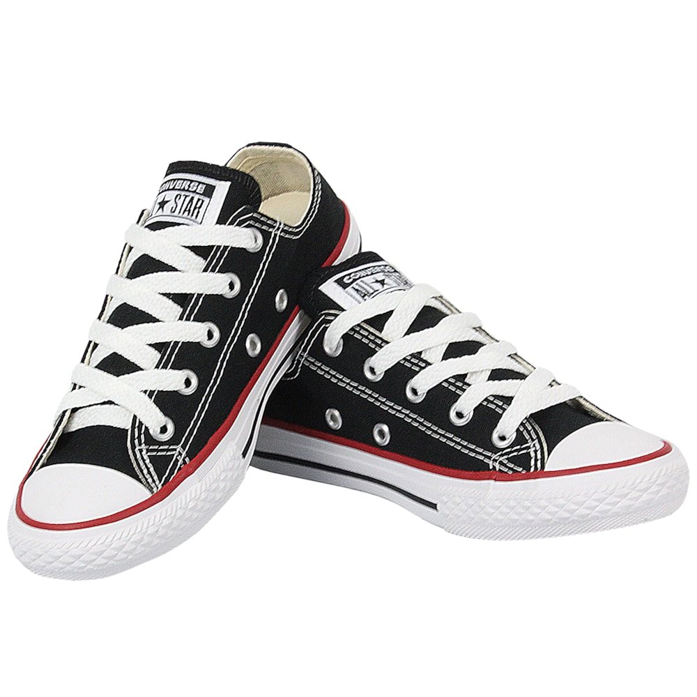 Tênis Converse Chuck Taylor All Star Infantil Preto Vermelho Preto Preto 2