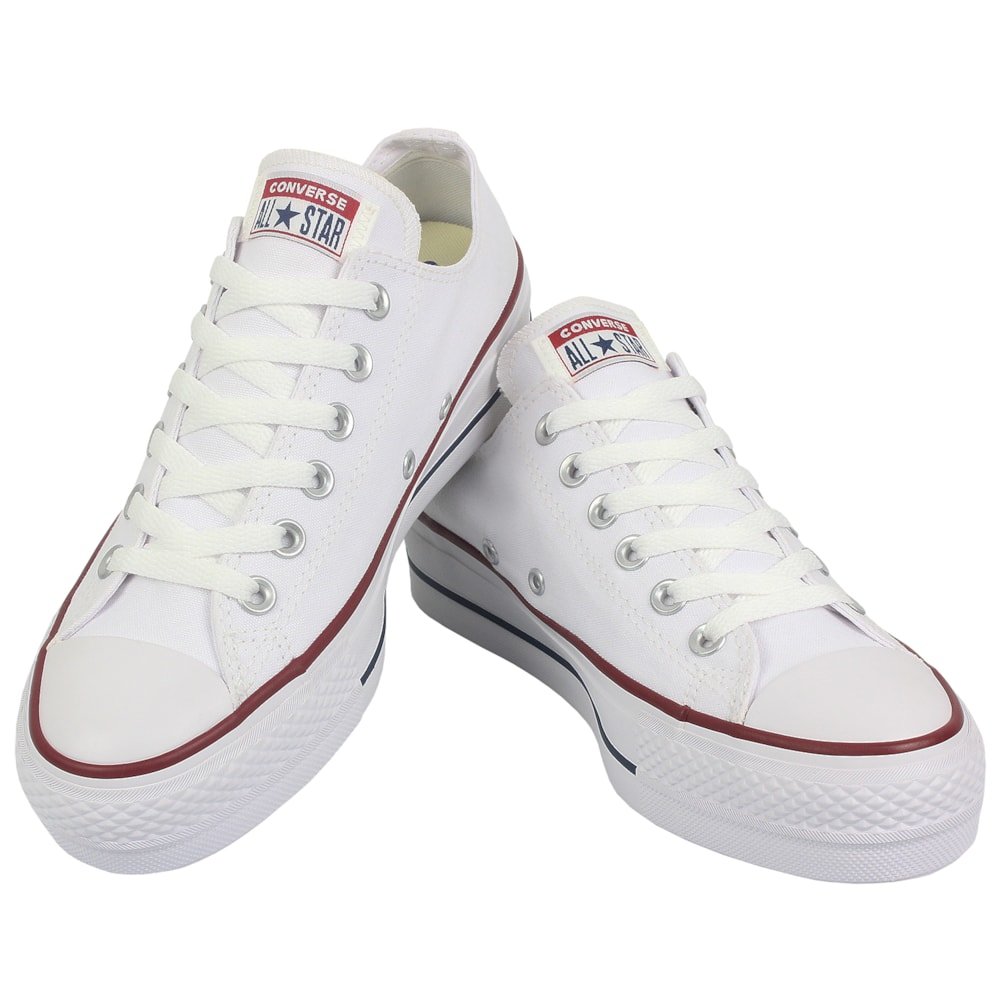 Tênis Converse Chuck Taylor All Star Plataform Branco Marinho Branco 2