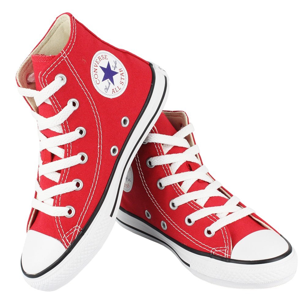 Tênis Converse Chuck Taylor All Star Infantil Hi Vermelho Cru Preto Vermelho 2