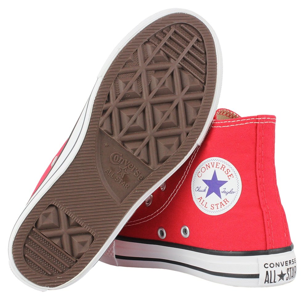 Tênis Converse Chuck Taylor All Star Infantil Hi Vermelho Cru Preto Vermelho 3