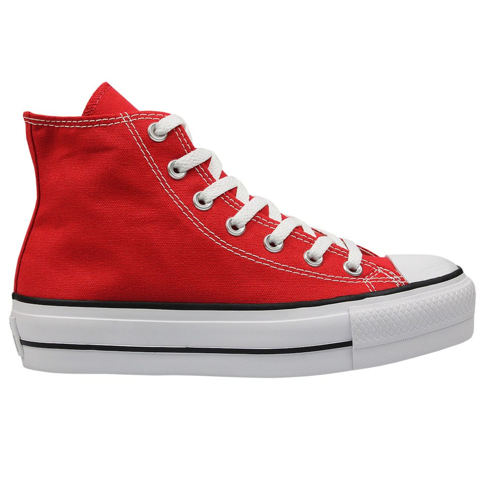 Tênis Converse Chuck Taylor All Star Plataform Hi Vermelho Preto
