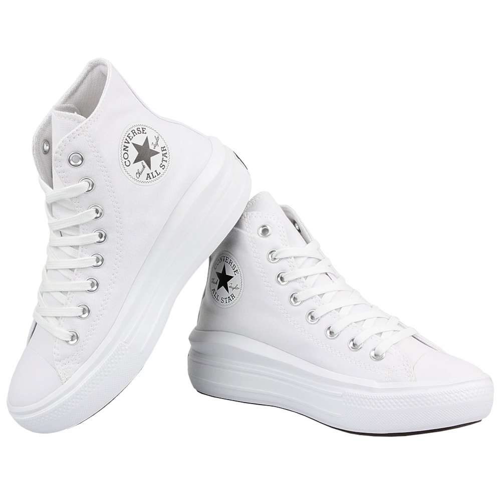 Tênis Converse Chuck Taylor All Star Move Hi Branco Branco 2
