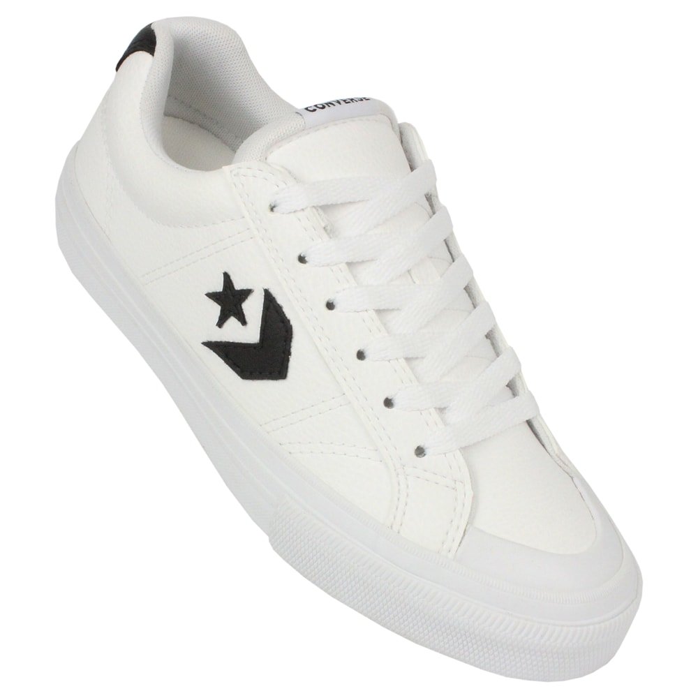 Tênis Converse Sport Casual Branco Preto Branco Branco 2