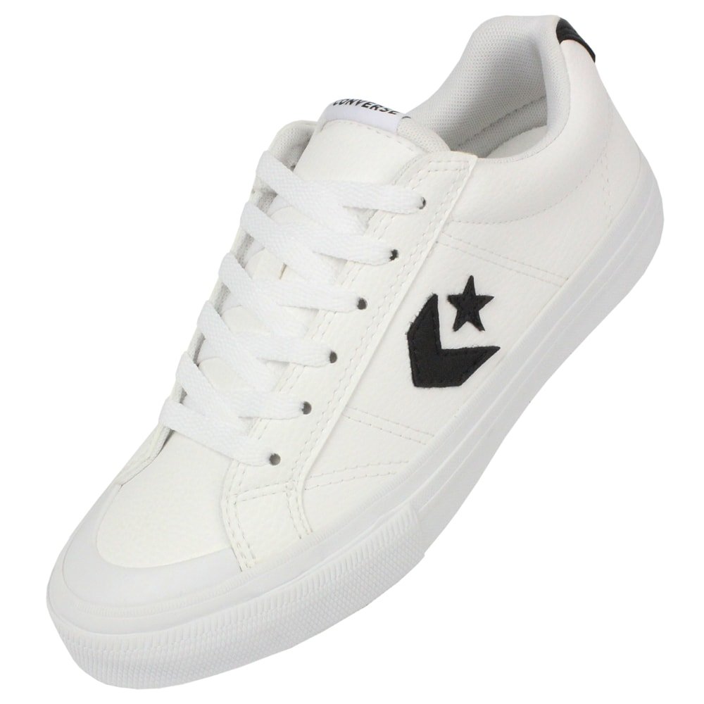 Tênis Converse Sport Casual Branco Preto Branco Branco 4