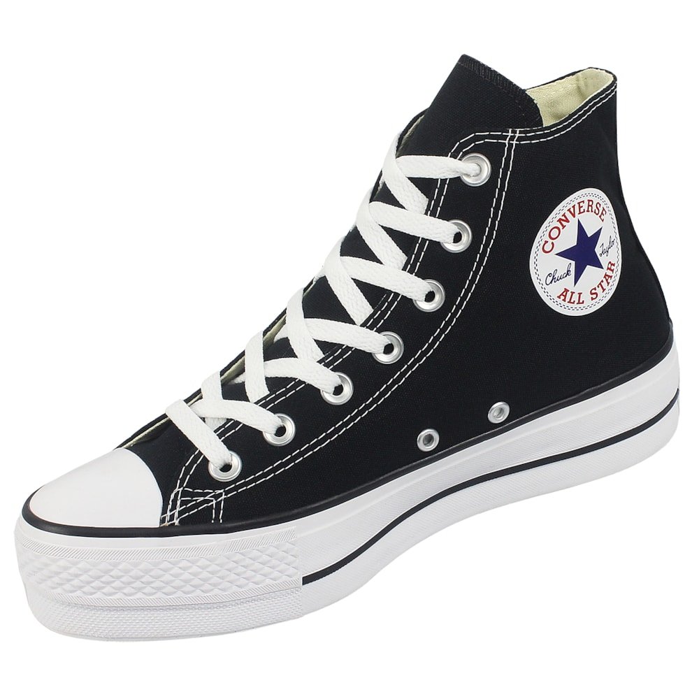 Tênis Converse Chuck Taylor All Star Plataform Hi Preto Branco Preto 3