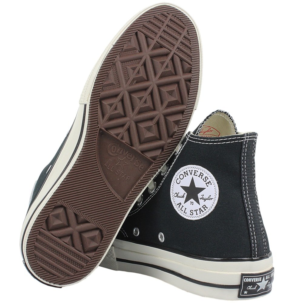 Tênis Converse Chuck 70 Hi Preto Branco Amêndoa Preto 3