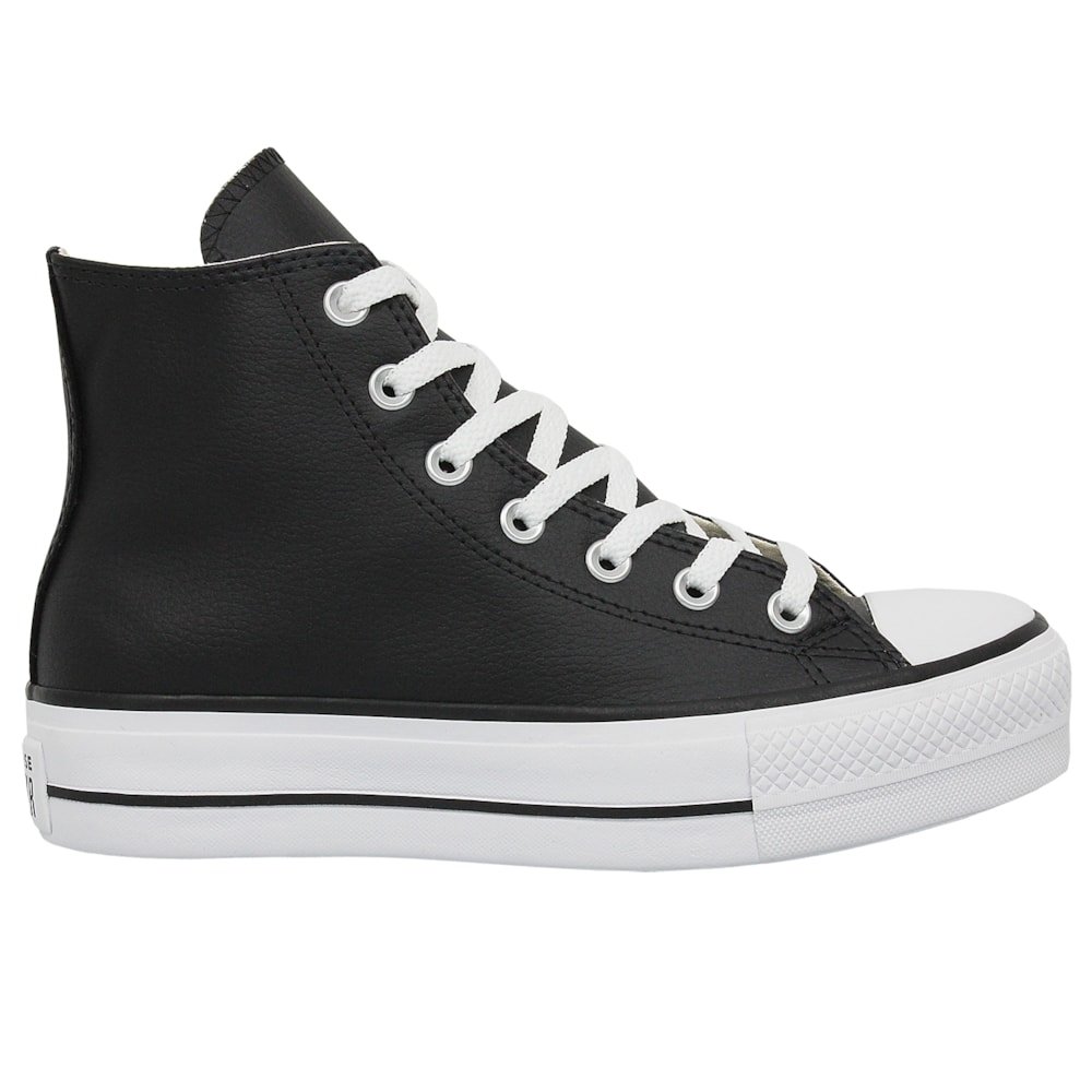 Tênis Converse Chuck Taylor All Star Plataform Hi Preto Branco Preto