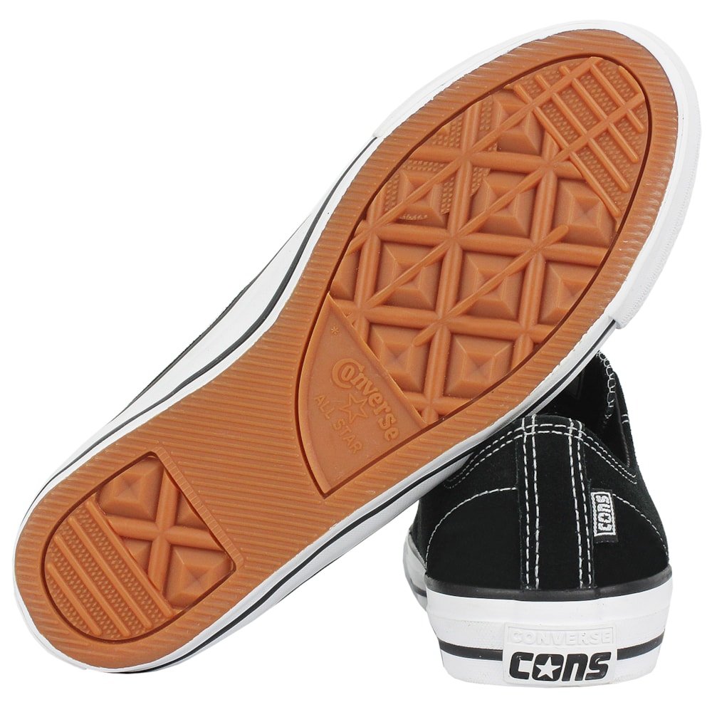 Tênis Converse Chuck Taylor Skate Pro Camurça Preto Preto Branco Preto 3
