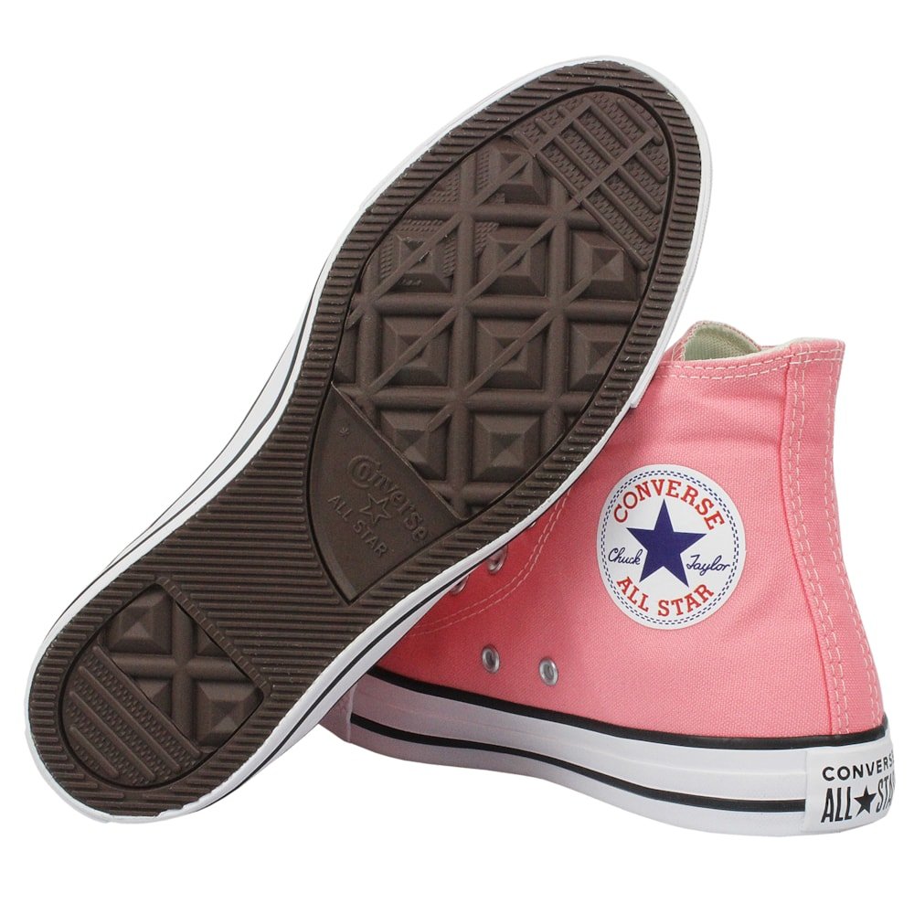 Tênis Converse Chuck Taylor All Star Hi Flamingo Preto Rosa 8
