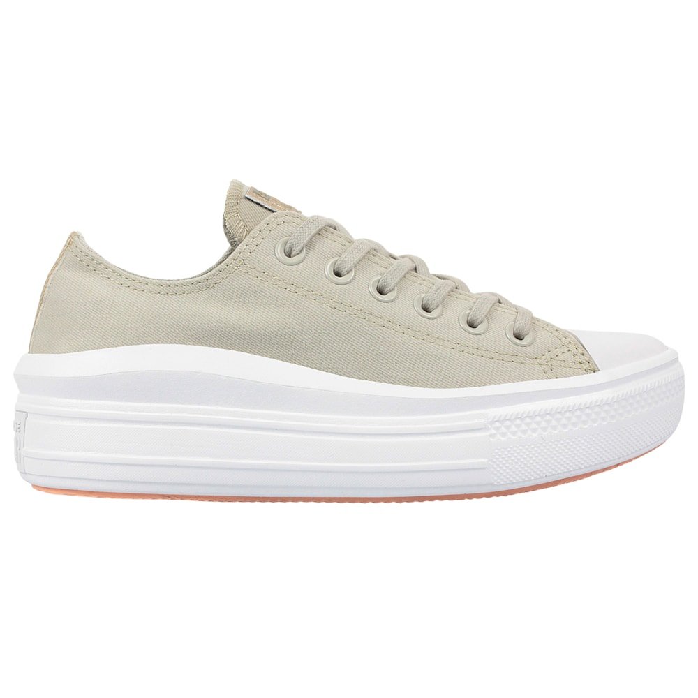 Tênis Converse Chuck Taylor All Star Move Bege Claro Ouro Claro Branco
