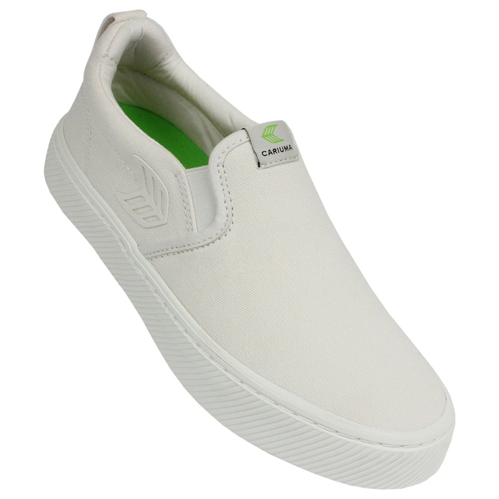 Tênis Cariuma Slip On Off White Canvas Importado Bege 2