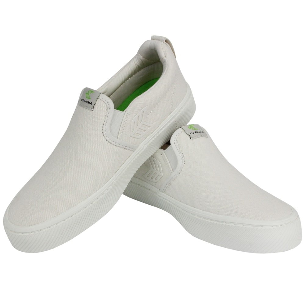 Tênis Cariuma Slip On Off White Canvas Importado Bege 3