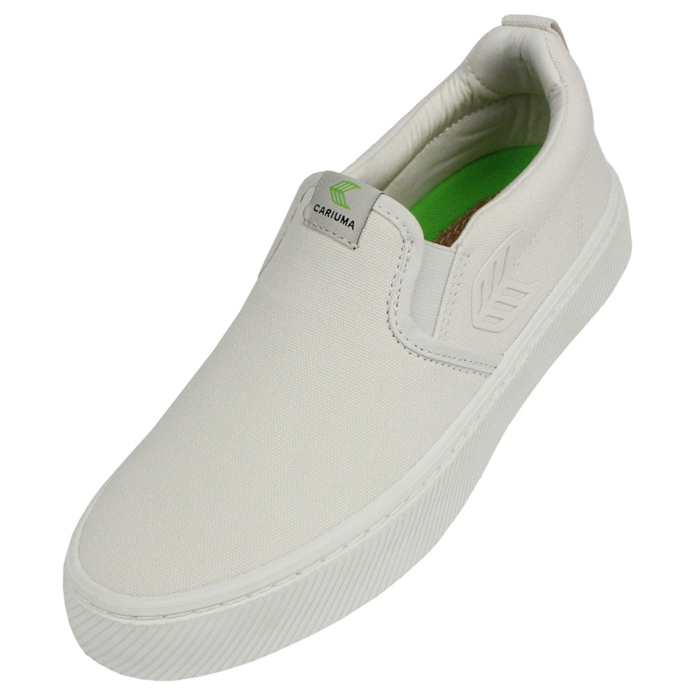 Tênis Cariuma Slip On Off White Canvas Importado Bege 4