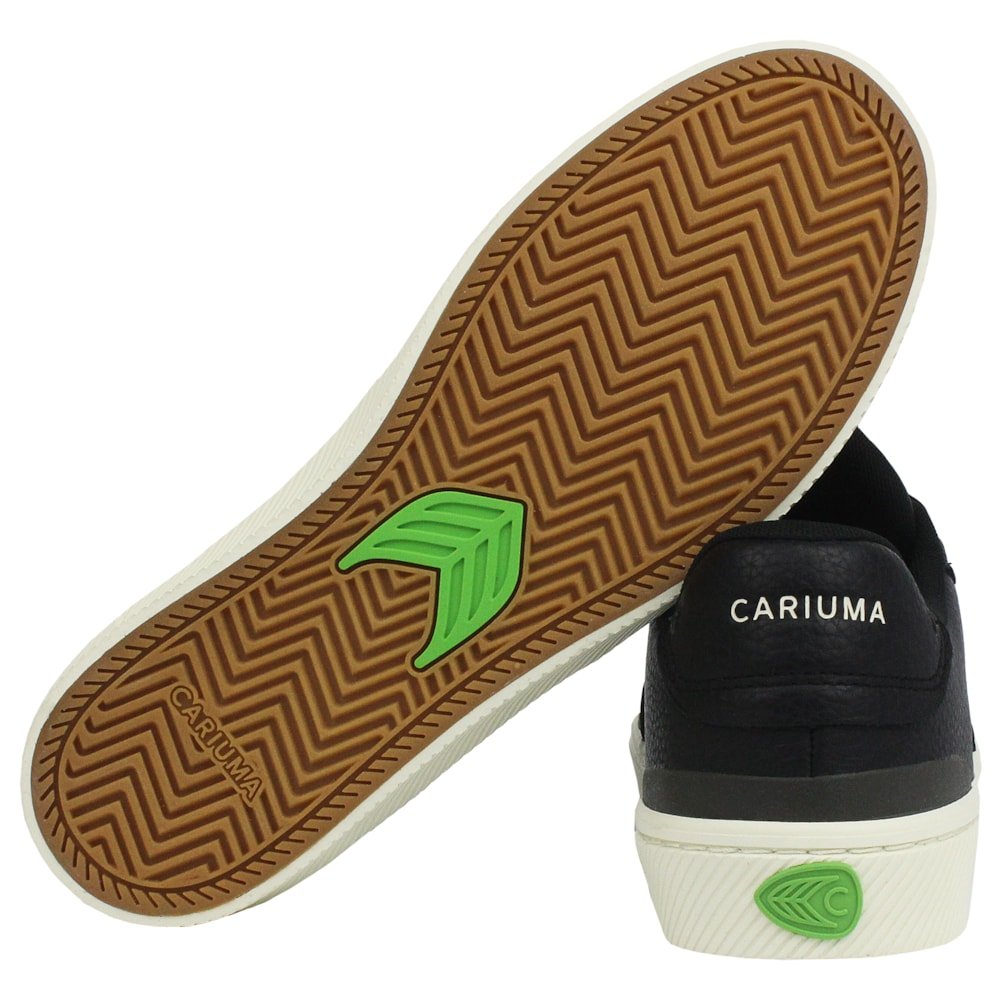 Tênis Cariuma Luan Pro Black Premium Leather Ivory Logo Importado Preto 5